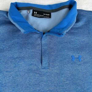 UNDER ARMOR 1/4 ZIP PULLOVER XL - Excellent Condition Blue on Blue